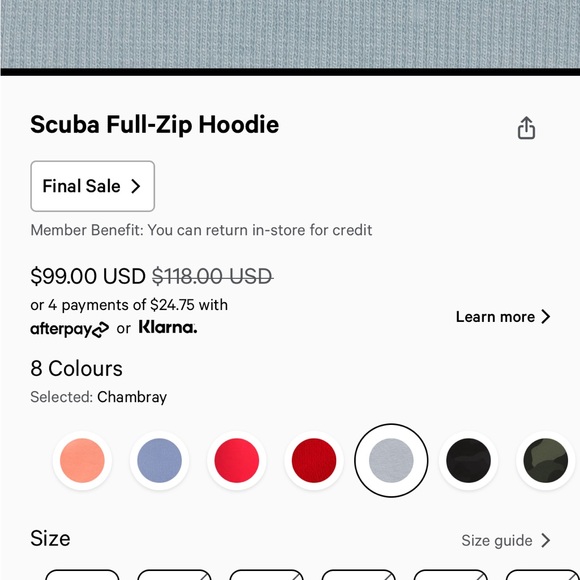 Lululemon Scuba Full-Zip Hoodie size 6 - Picture 12 of 12